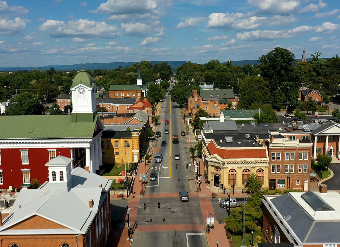 Smithfield, VA - Aerial View of Main Street Charles Town, West Virginia